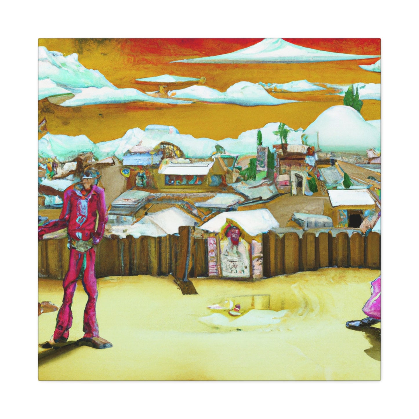 "Frontier Town Dreamscape" - Canvas