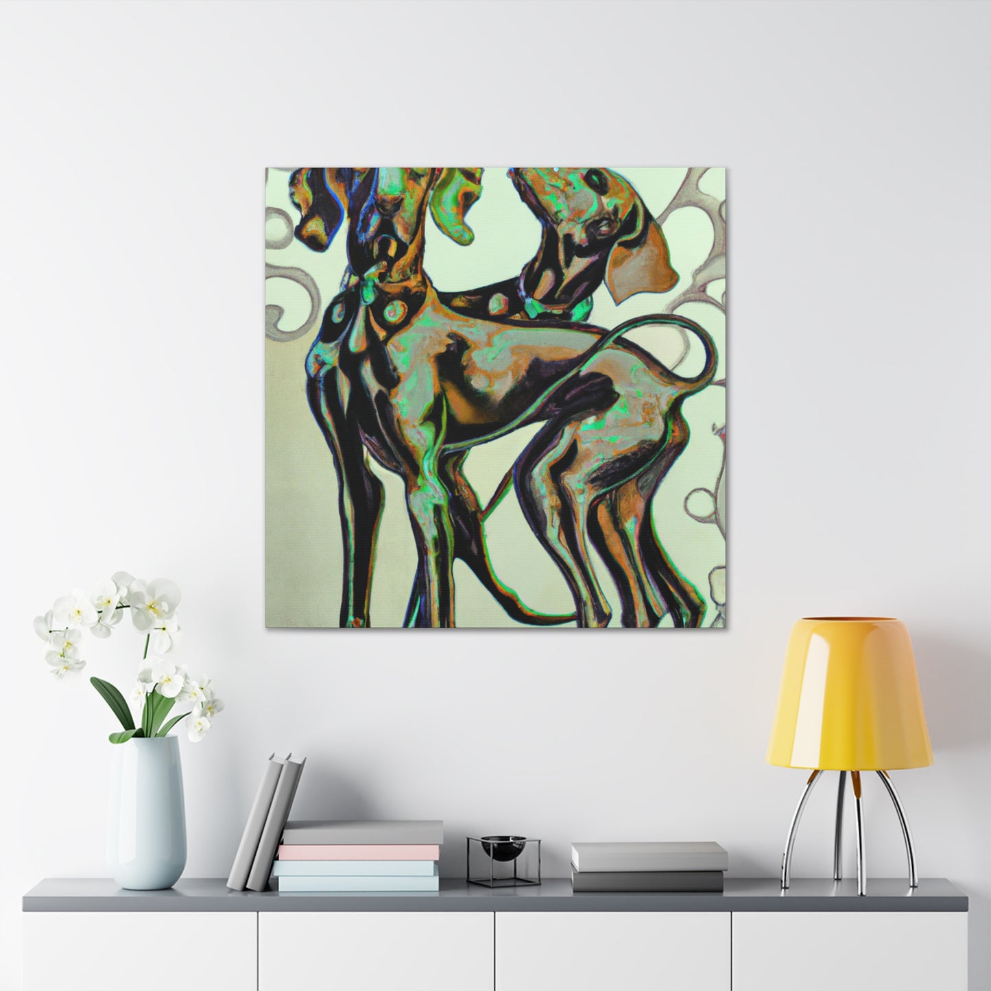 "Regal Weimaraner Majesty" - Canvas