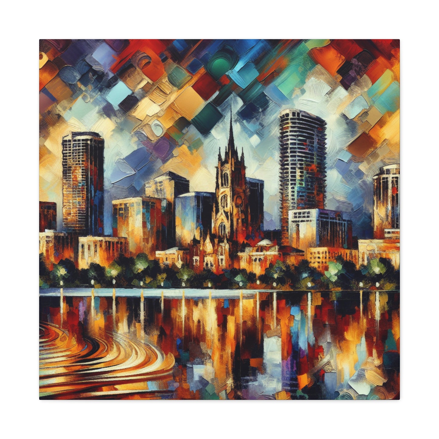 "Vibrant Visions: Orlando's Awakening" - Canvas