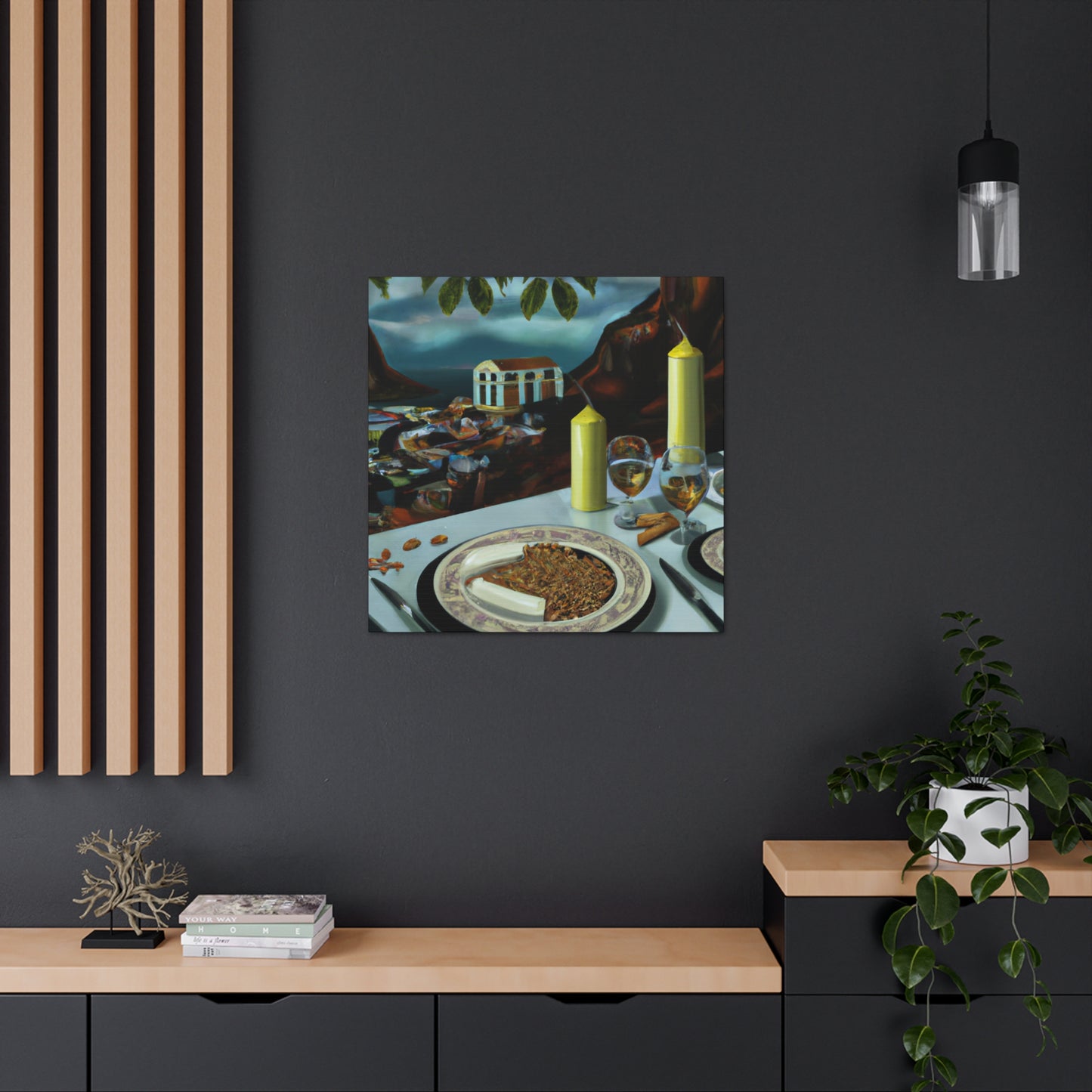 "Dining in Deco Bliss" - Canvas