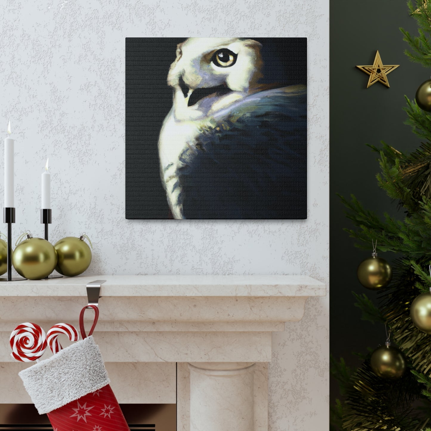 Snowy Owl Surreality - Canvas