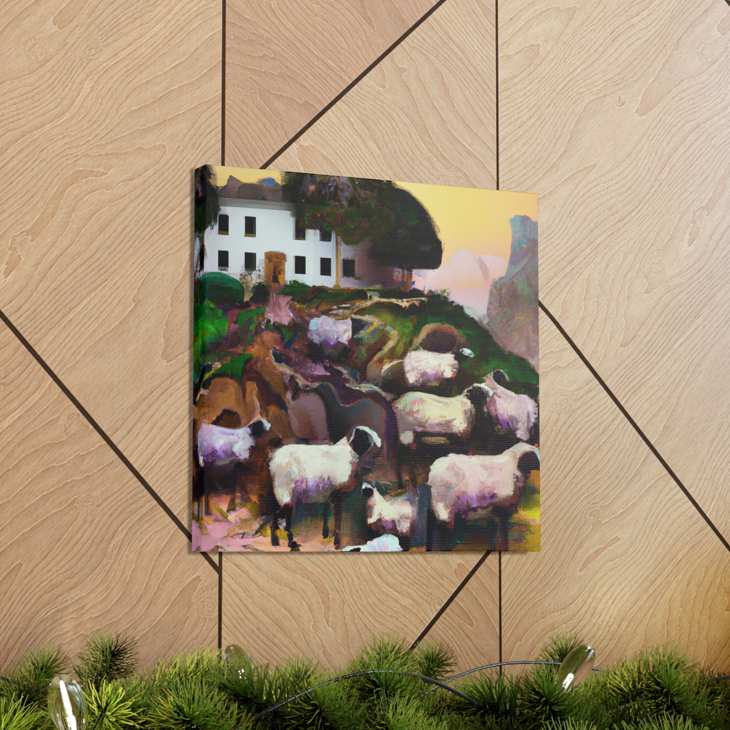 "Sheep in Art Deco" - Canvas