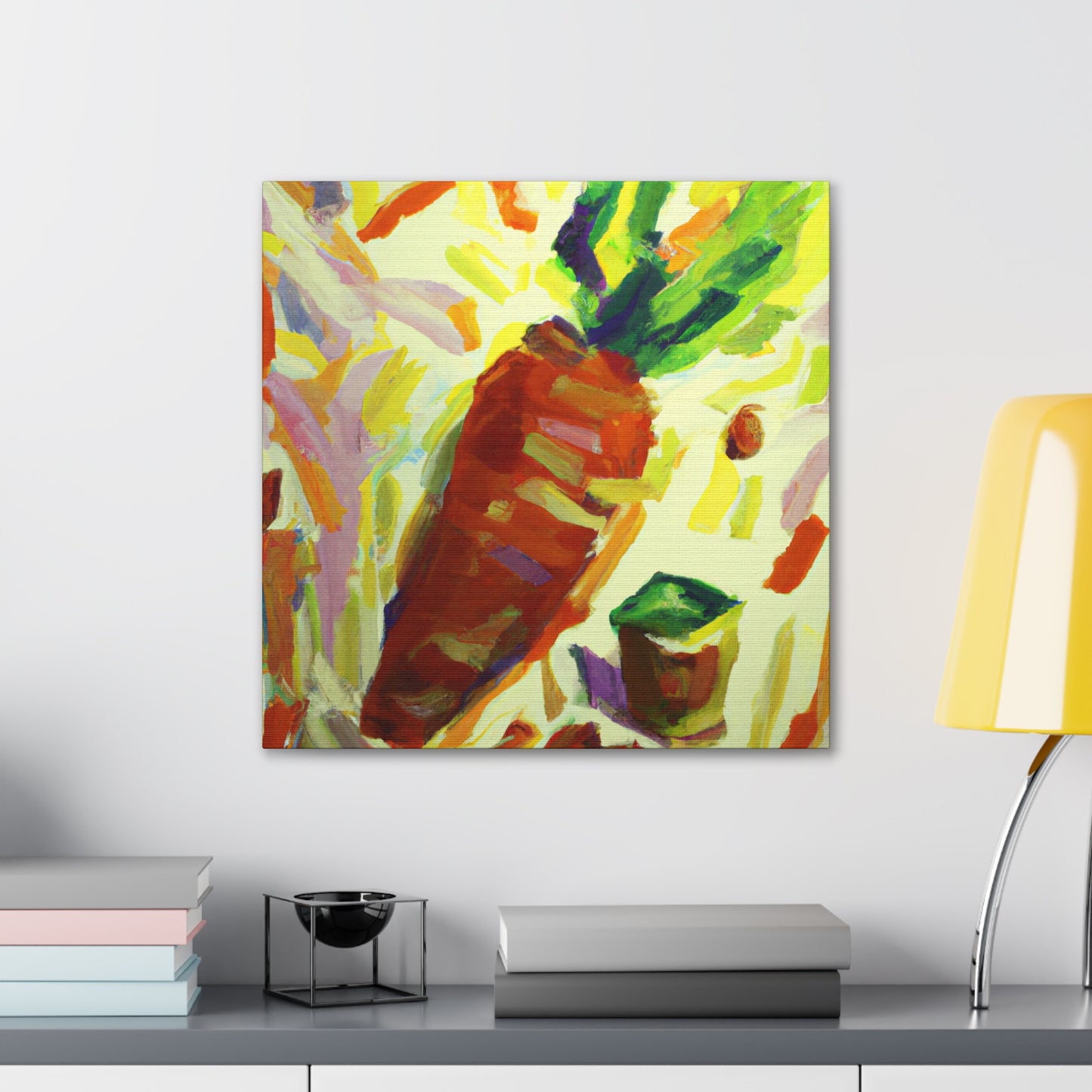 "Carrot in Fauvist Hues" - Canvas