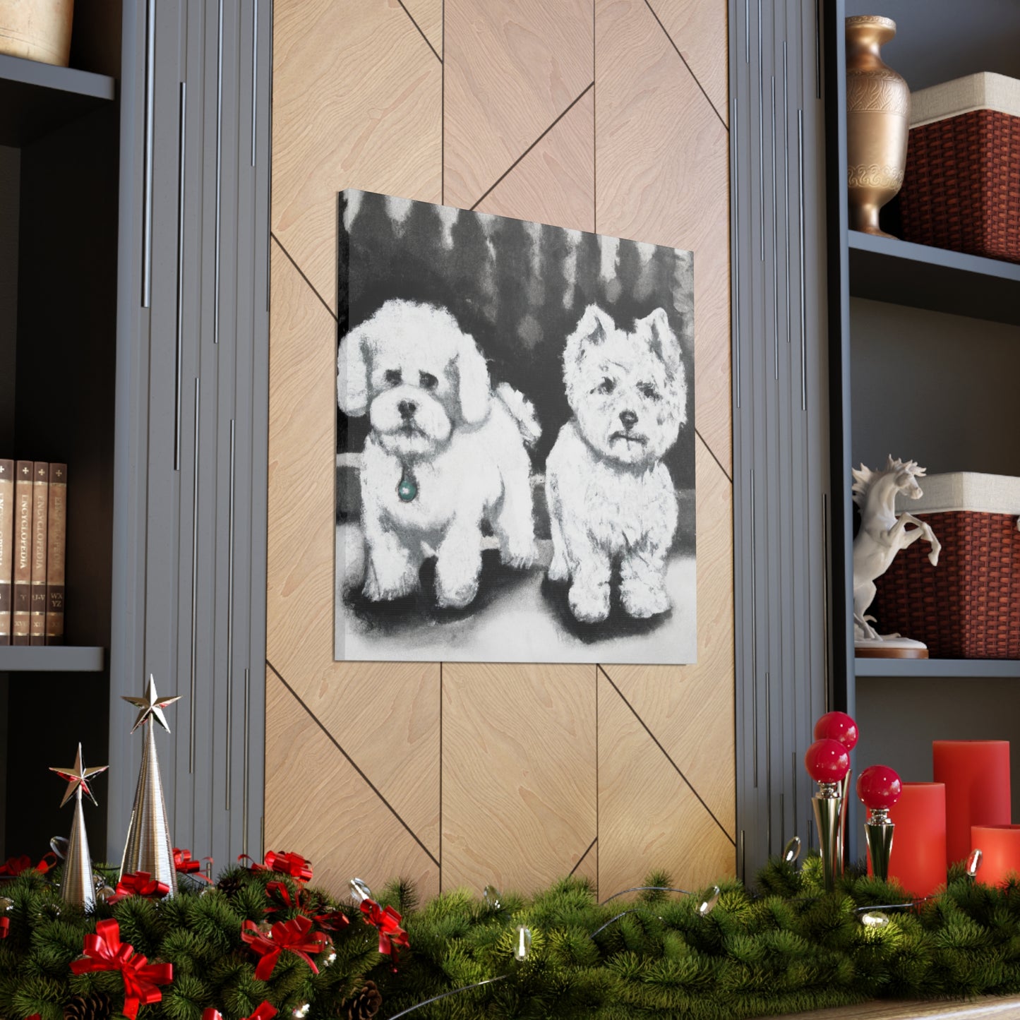 Sculpted Bichon Frise - Canvas