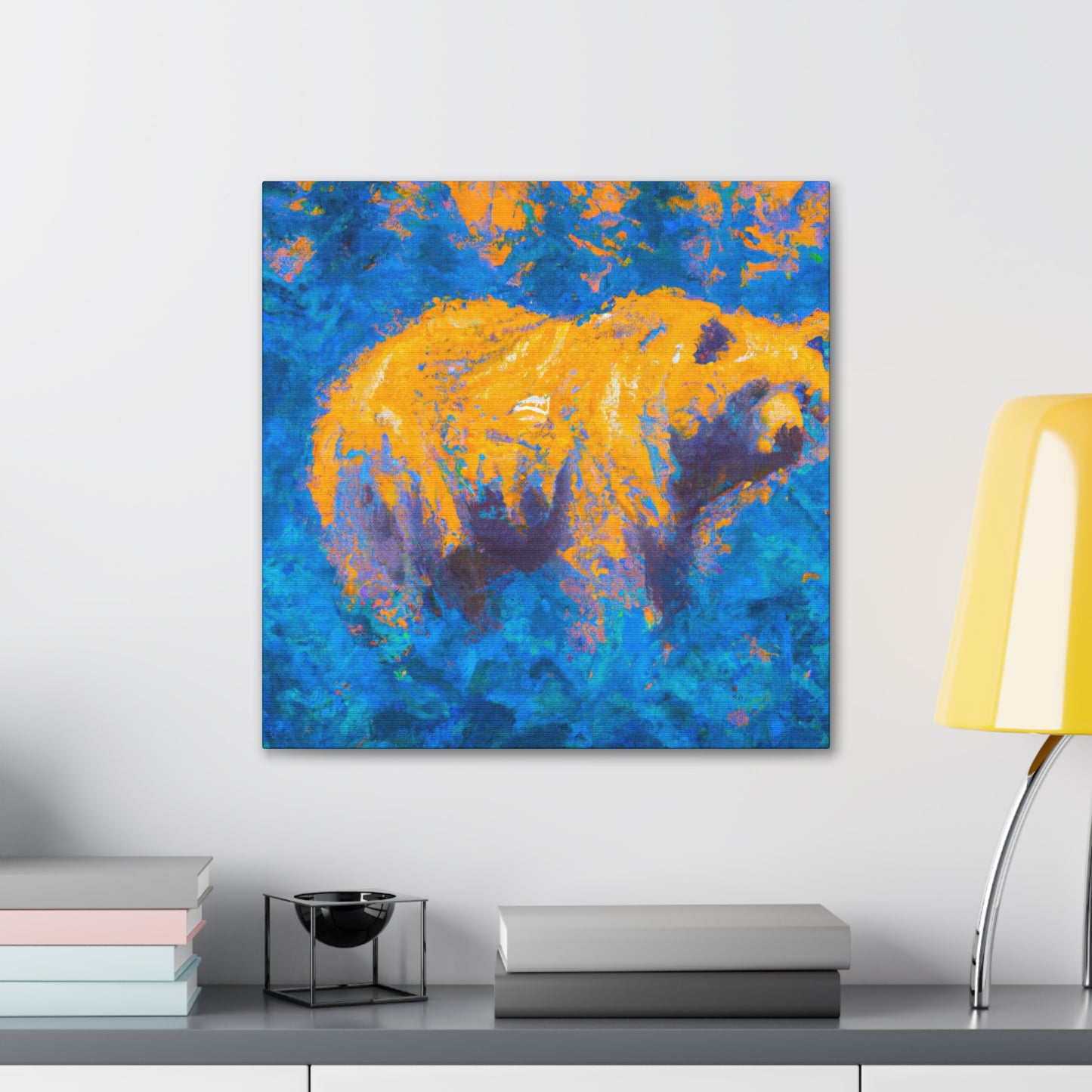 Grizzly Bearing Impressionism - Canvas