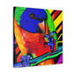 "Rainbow Lorikeet Flourish" - Canvas