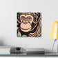 "Chimp Wisdom in Deco". - Canvas