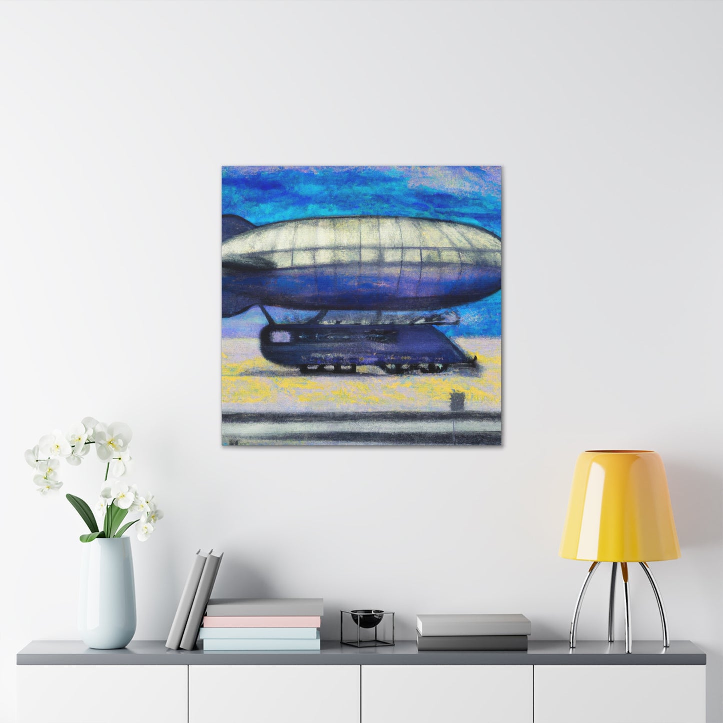 "Lofty Art Deco Blimp" - Canvas