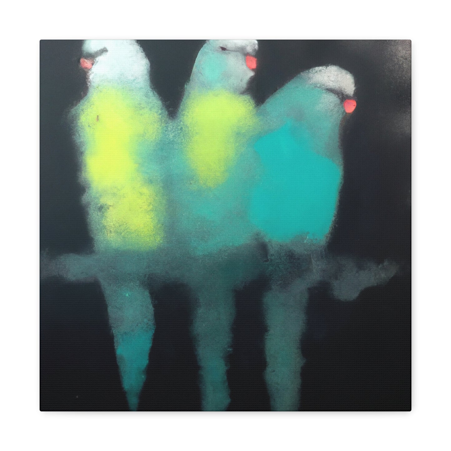 Parakeets in Abstraction - Canvas