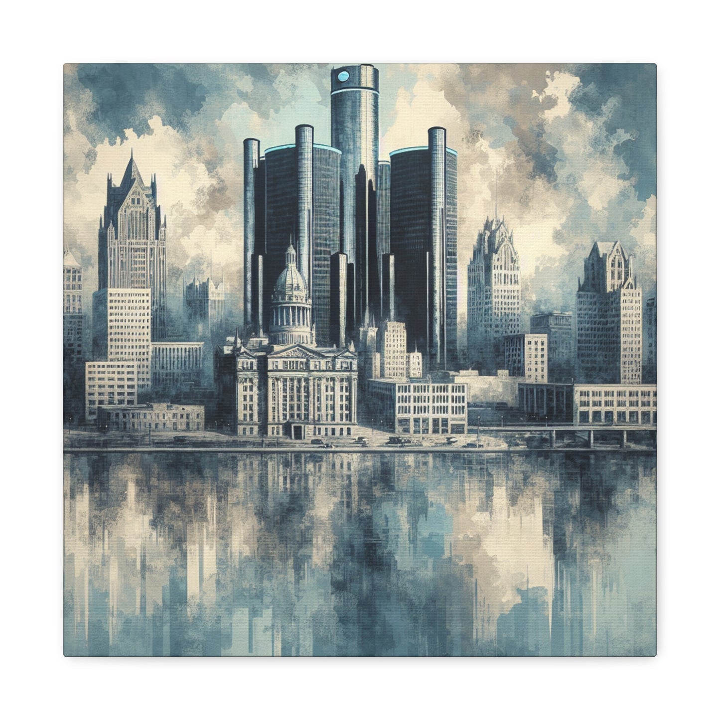 "Resplendent Detroit Reverie" - Canvas