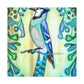 "Blue Jay's Captivating Flight" - Canvas