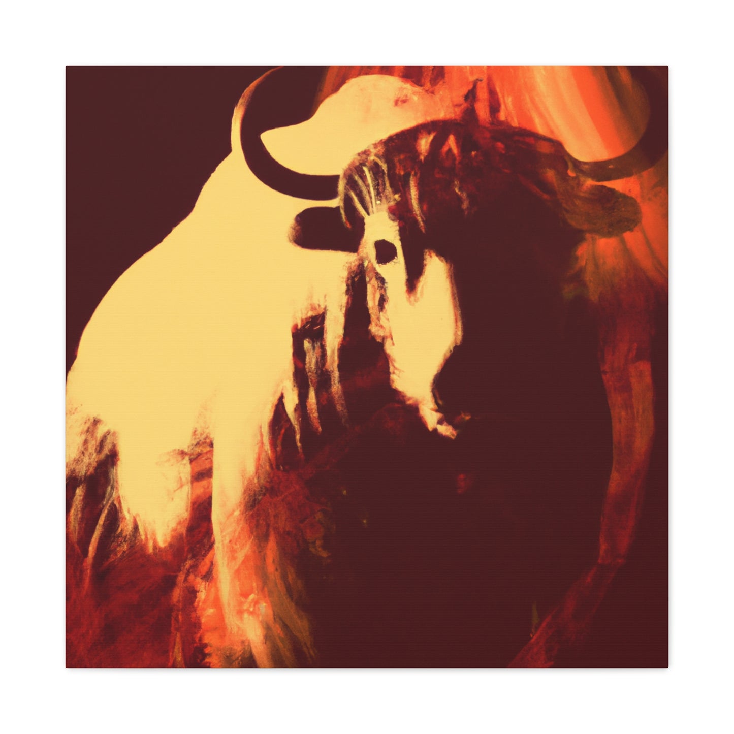 Yak in Digital Color - Canvas