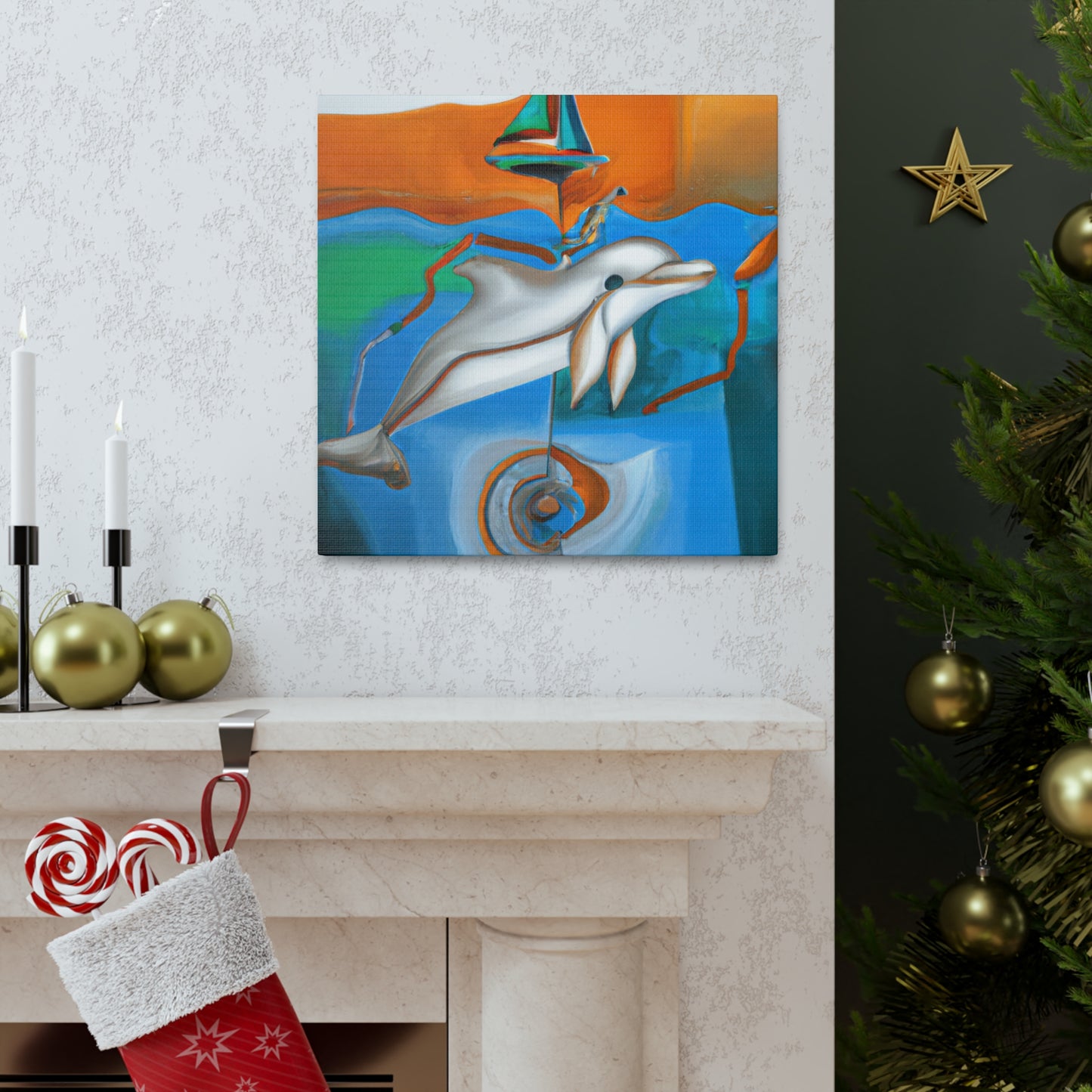 Dolphins in Dreamland - Canvas