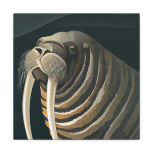 "Walrus in Moonlight Pose" - Canvas