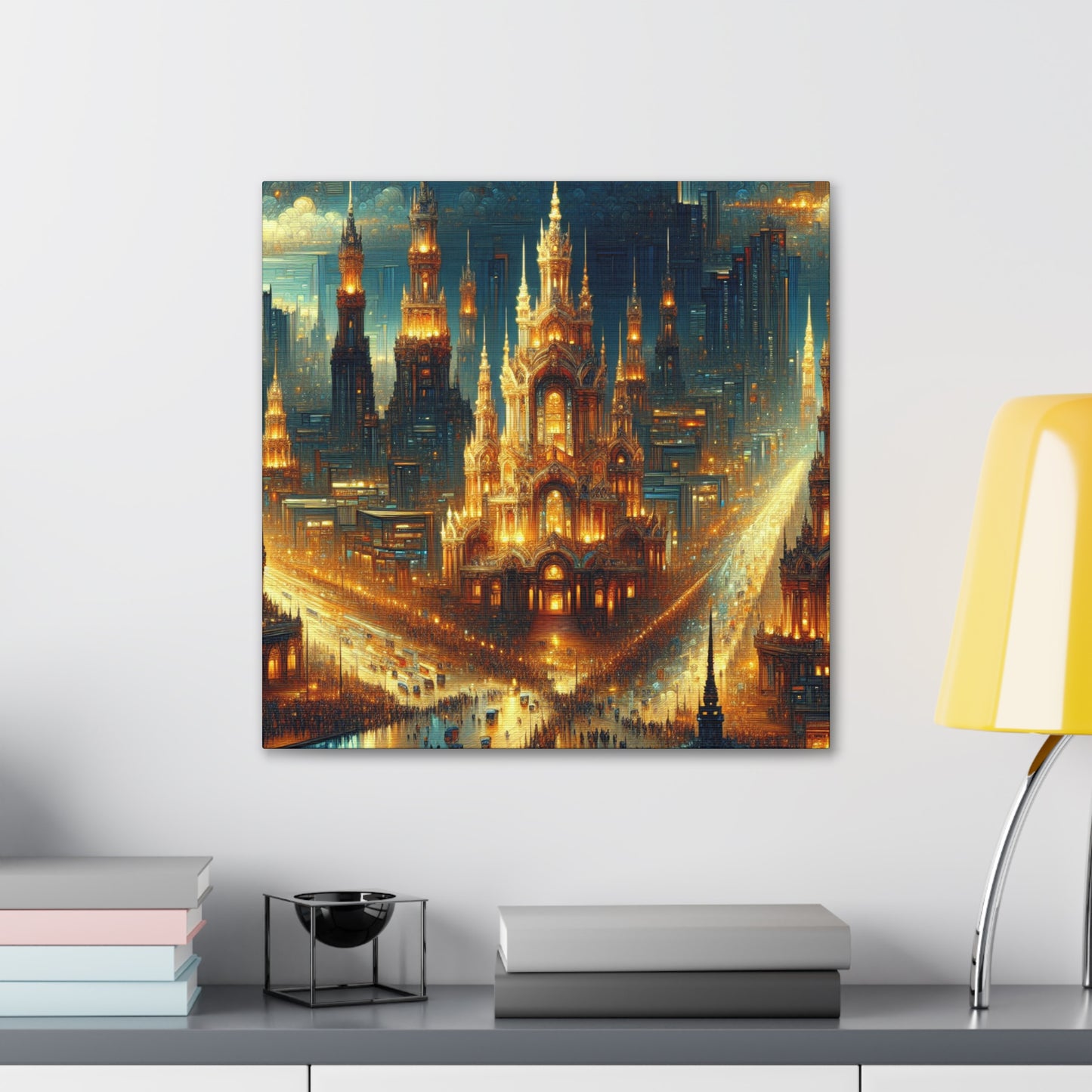 "Nocturnal City Serenade" - Canvas