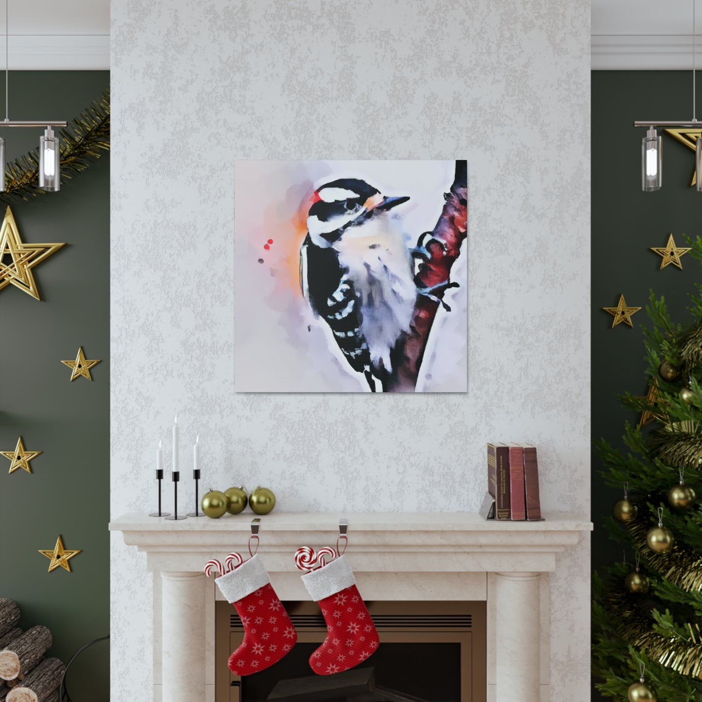 Downy Woodpecker Dream - Canvas