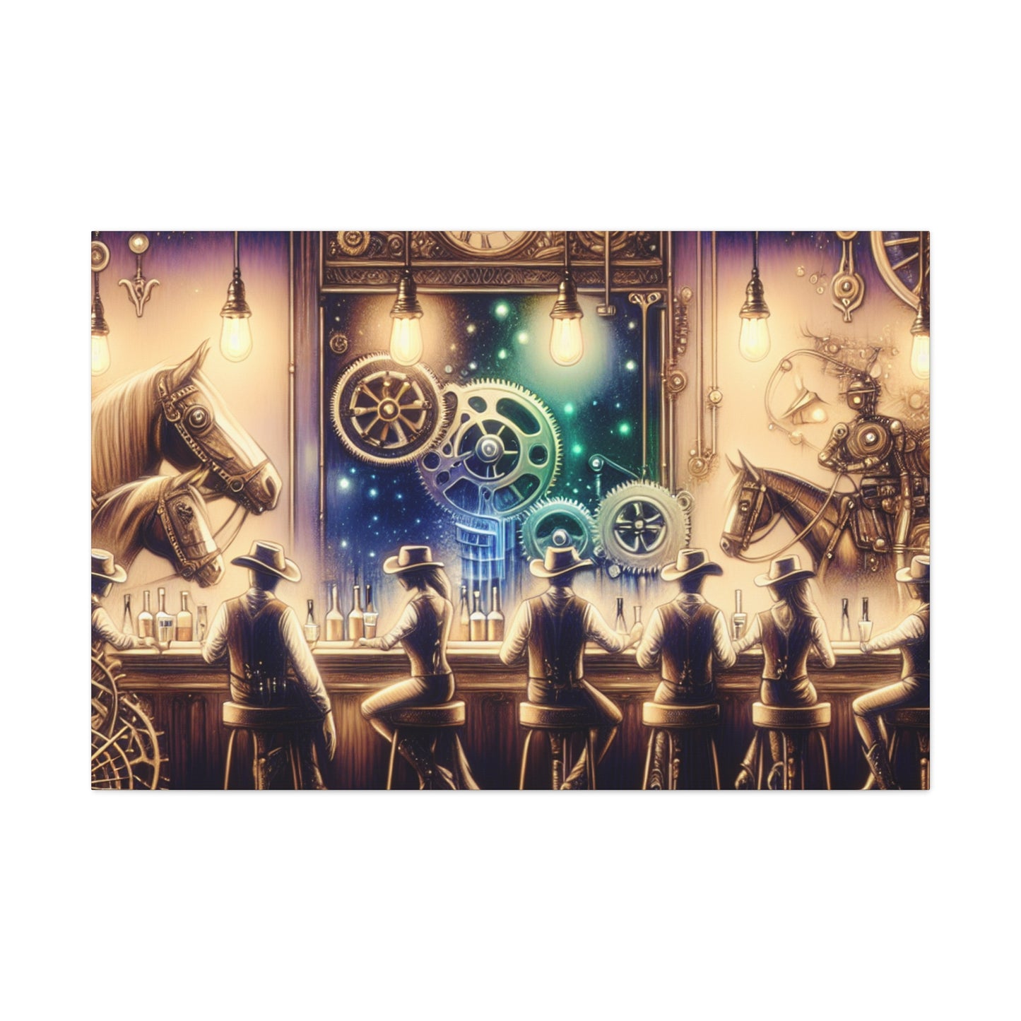 "Steamstock Saloon Serenade" - Canvas