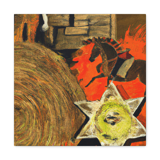 "Hay Bales Ablaze" - Canvas