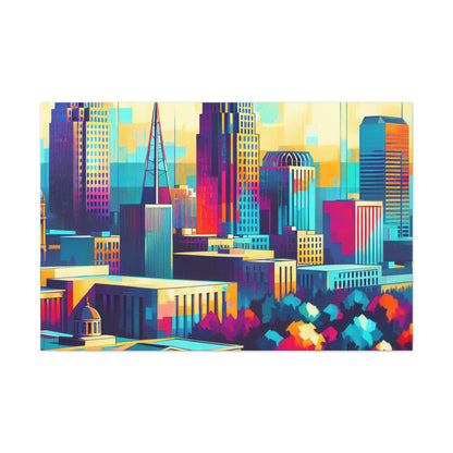 "Urban Symphony: Raleigh Rhapsody" - Canvas