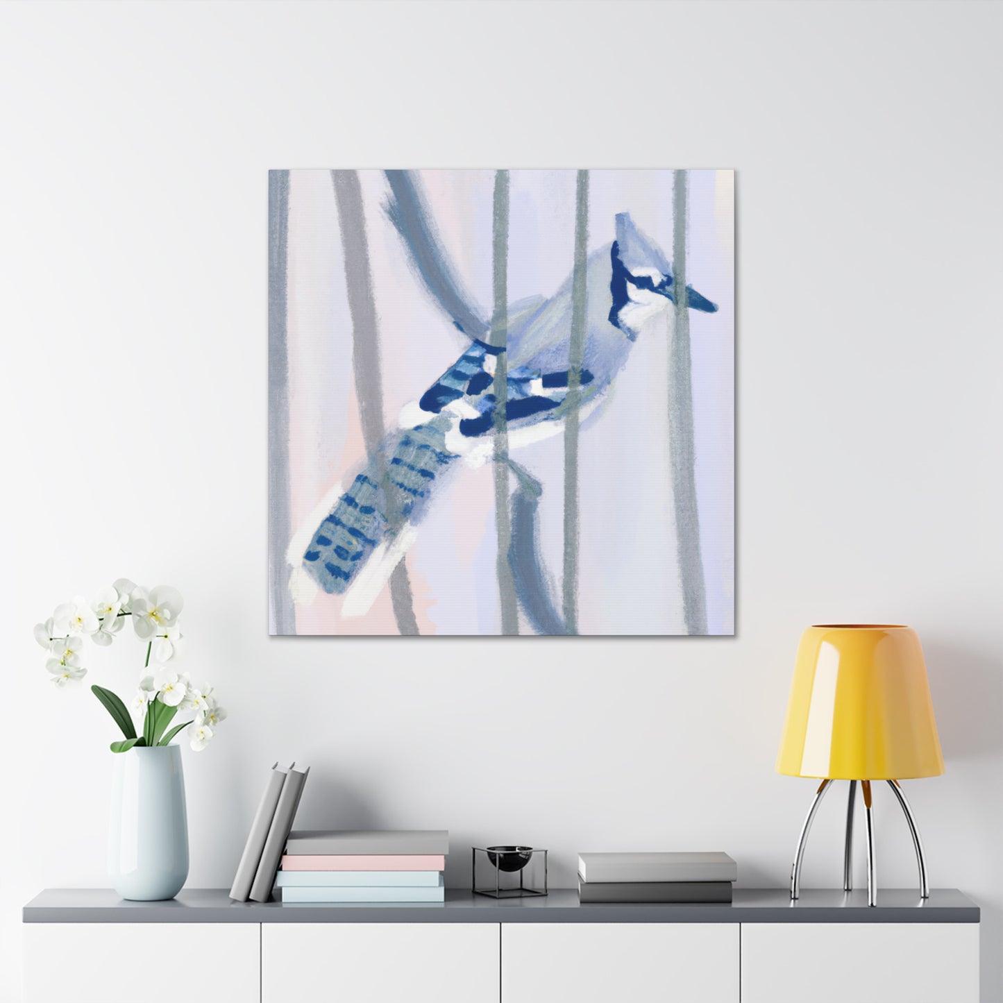 "Blue Jay In Flight" - Canvas