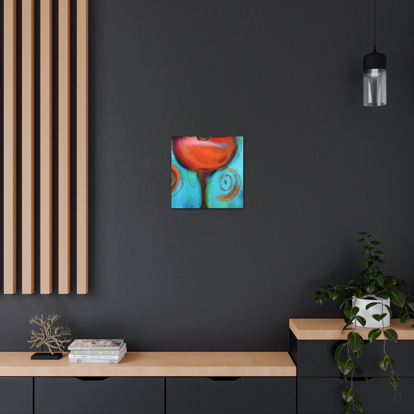 "Cheers to Wine Glass" - Canvas