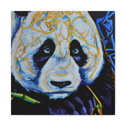 Panda in Neon colors - Canvas