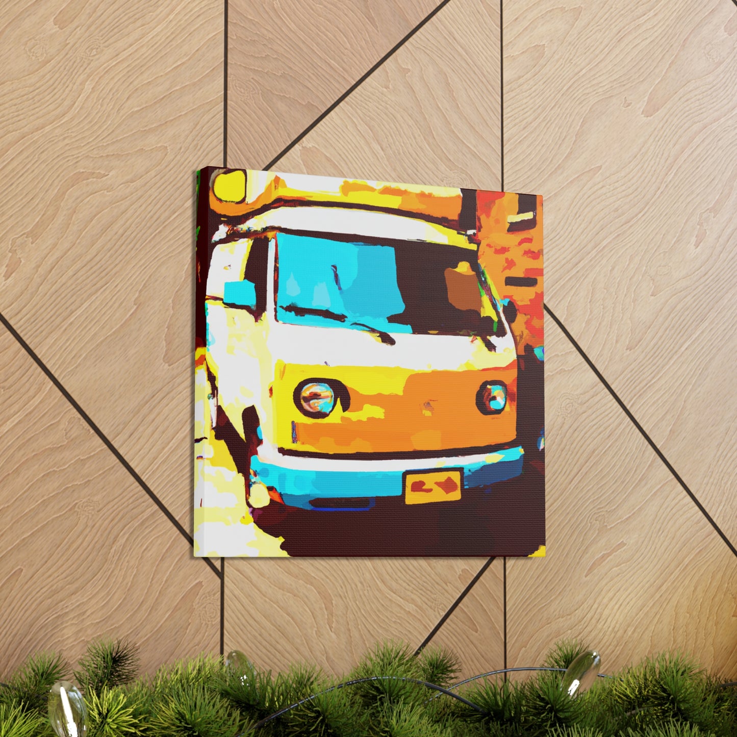 "Vintage Camper Van Bliss" - Canvas