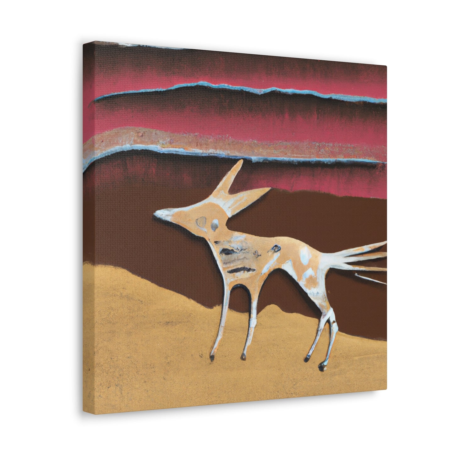 "Coyote in Minimalism" - Canvas