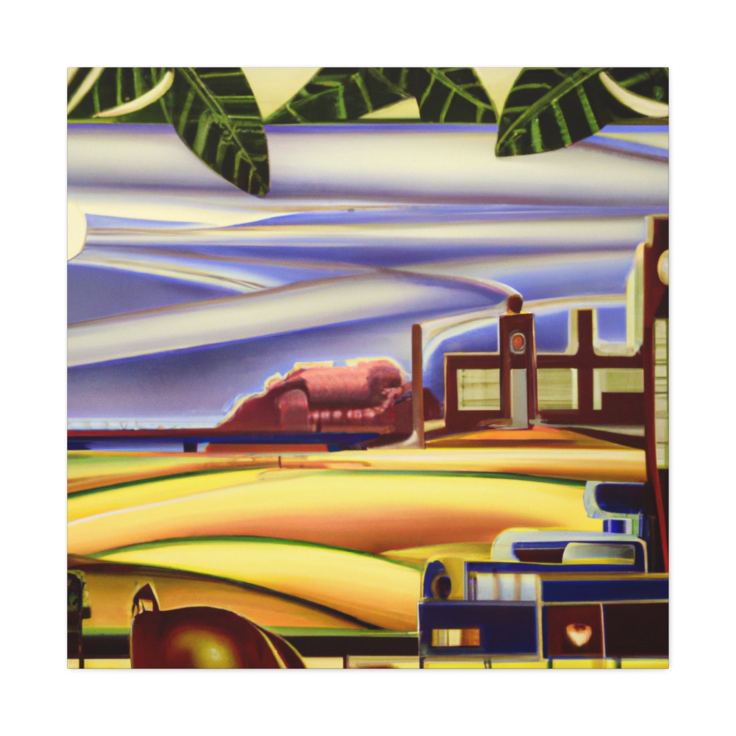 "Countryside in Art Deco" - Canvas