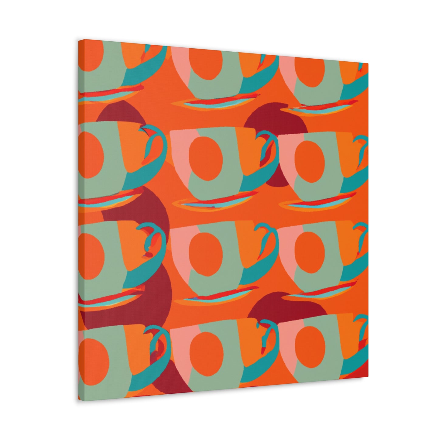 "Tea Cups in Pop Art" - Canvas