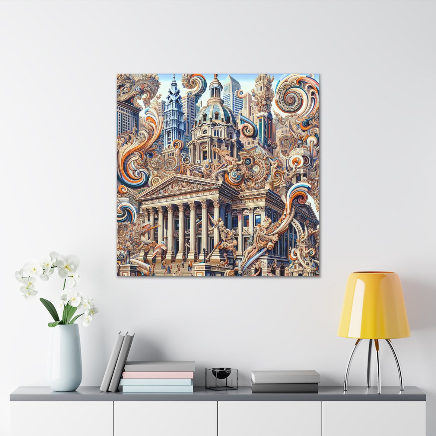 "Romantic City Transcendence" - Canvas