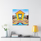 "Beach Hut Blissful Bliss" - Canvas