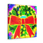 "Wreath of Colorful Joy" - Canvas