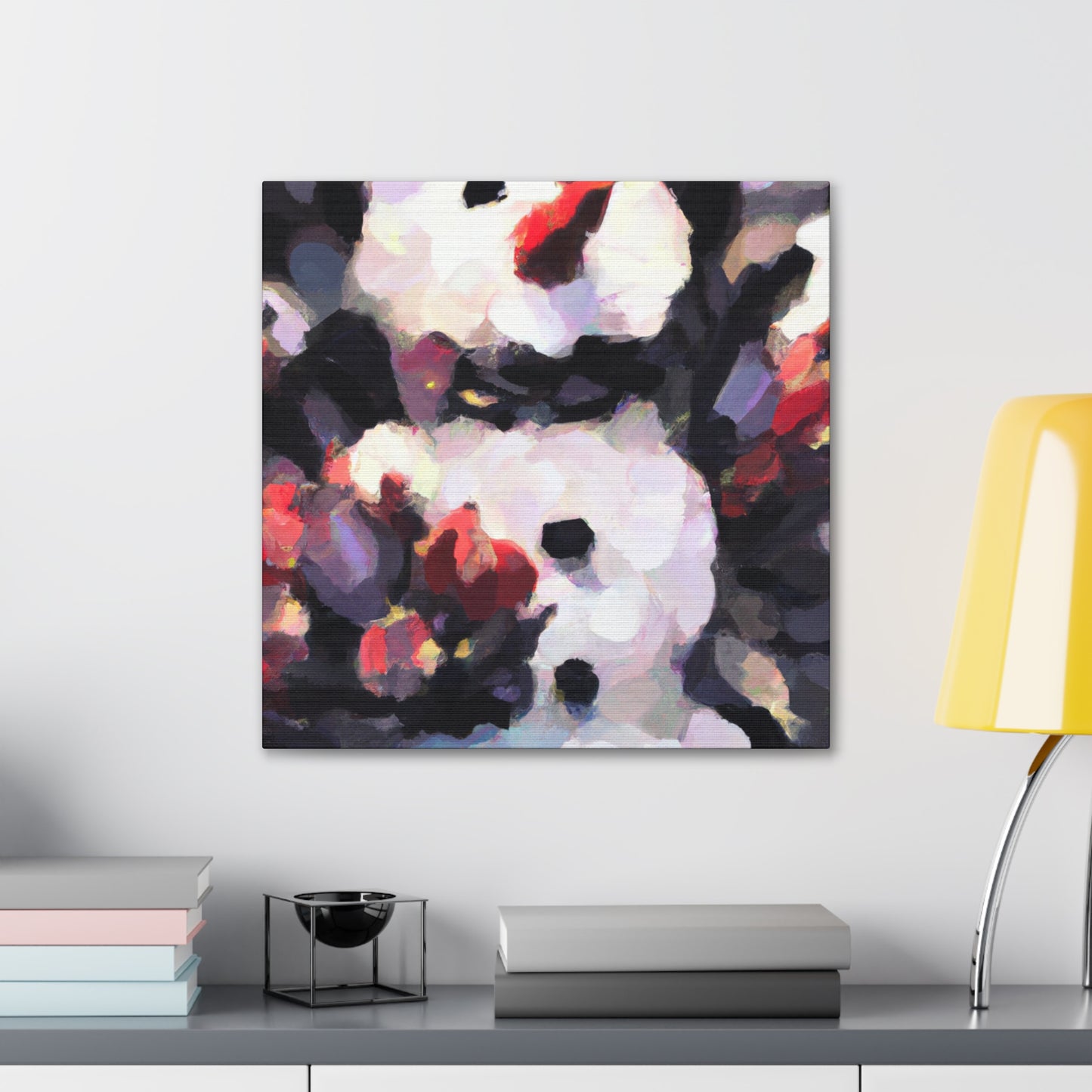 "Snowman in White Layers" - Canvas