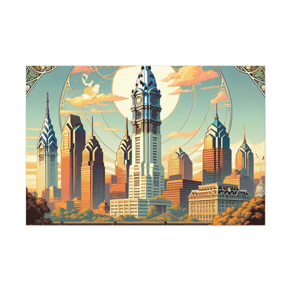 Glimmering Emerald Philadelphia - Canvas