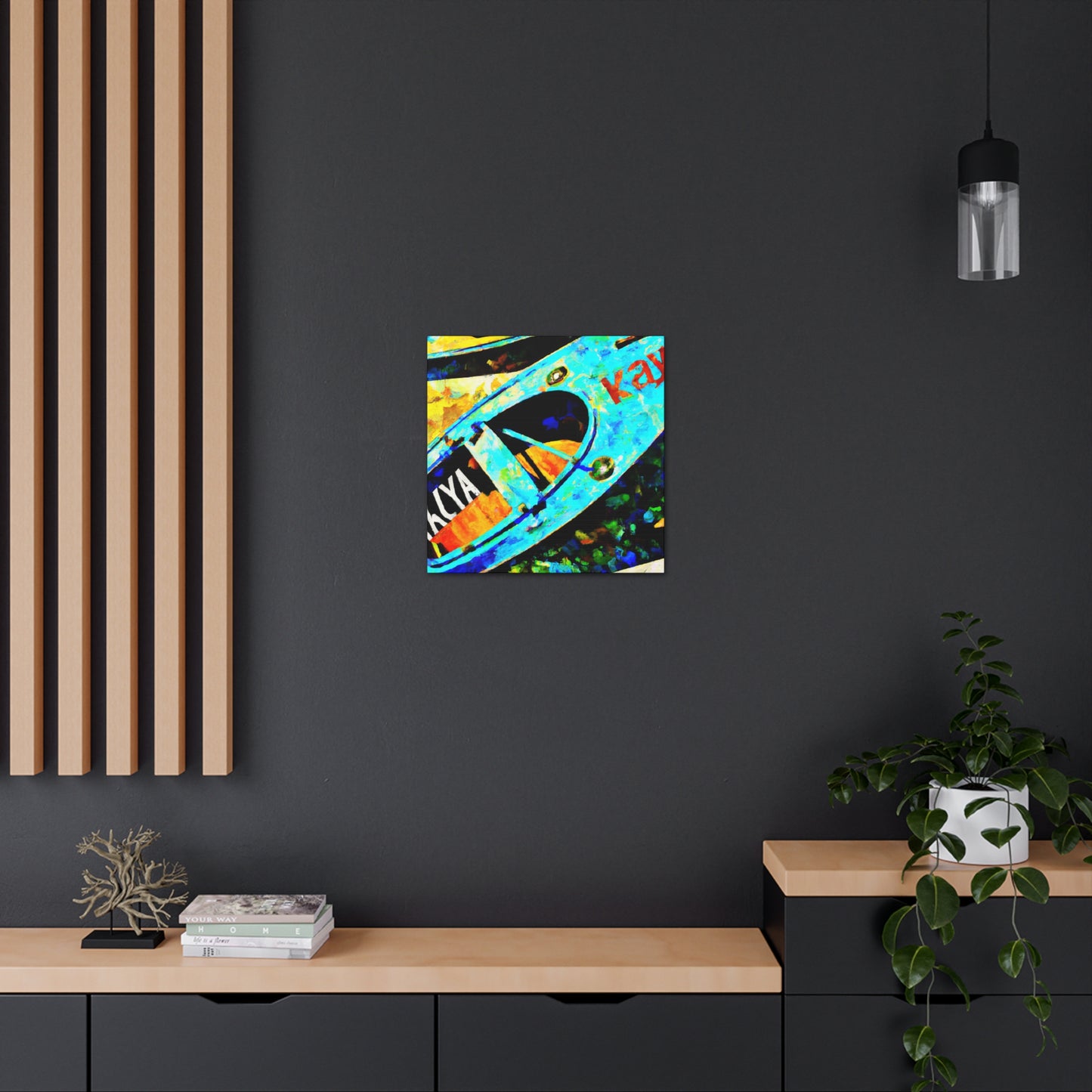 Kayaking in Art Deco - Canvas