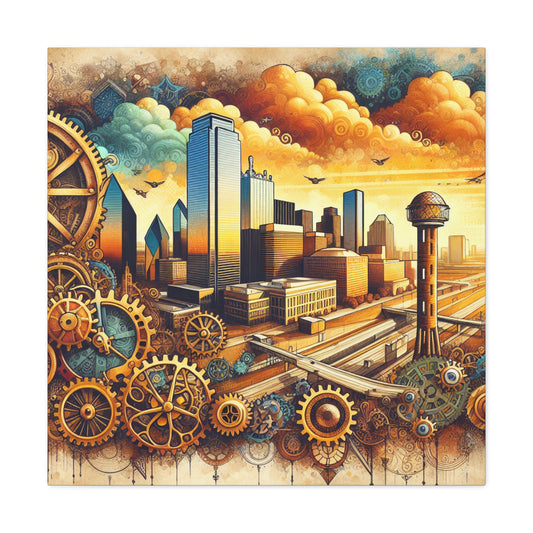 "Industrial Skies of Dallas" - Canvas