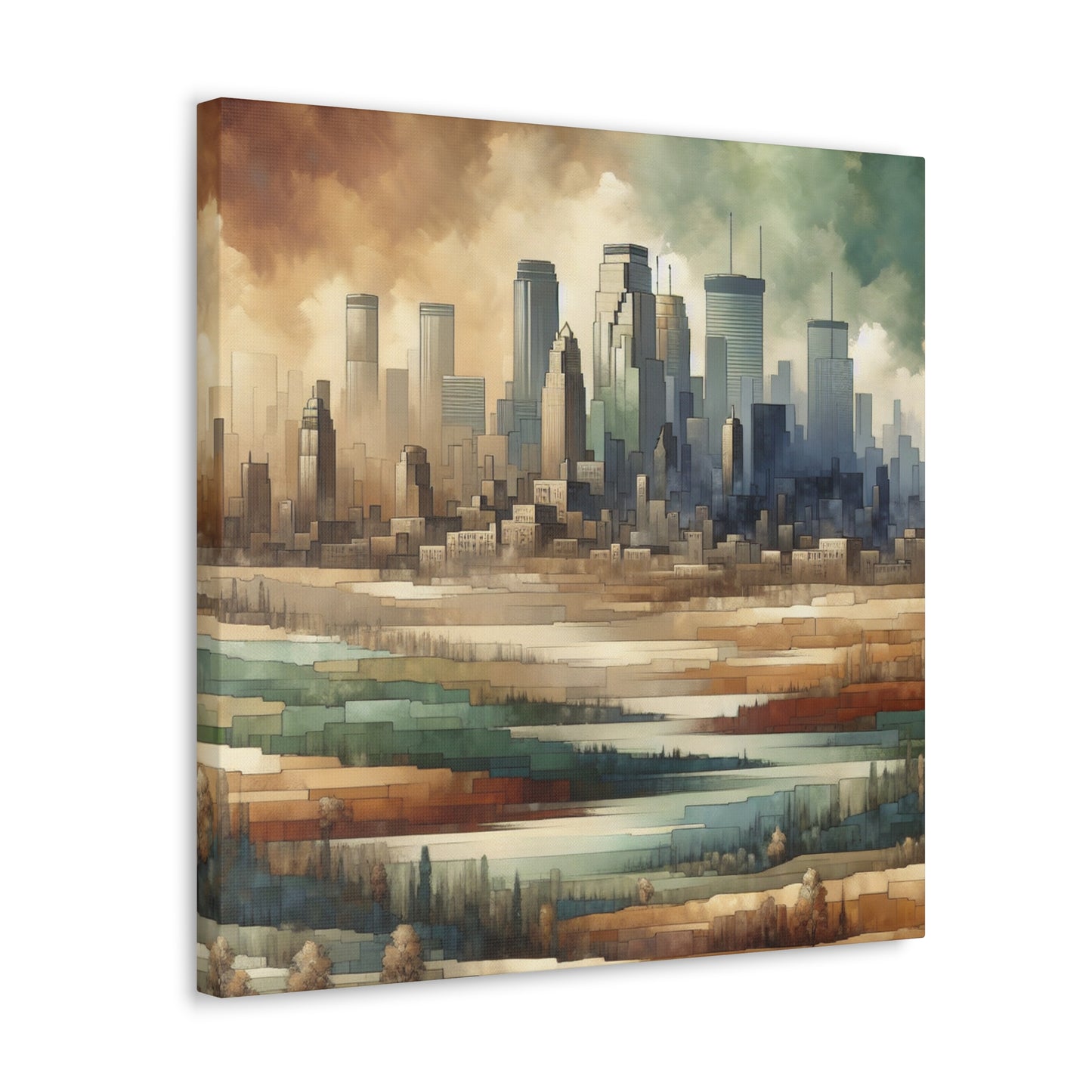 "Industrial Enchantment: Minneapolis" - Canvas