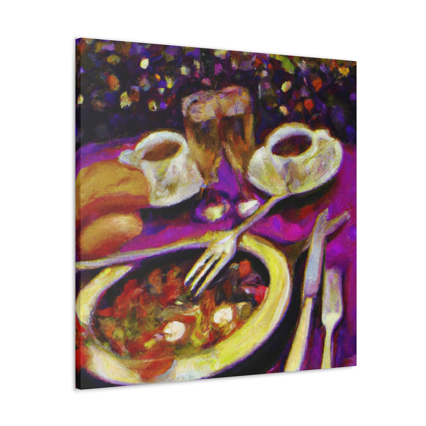 Dining in Moonlight. - Canvas