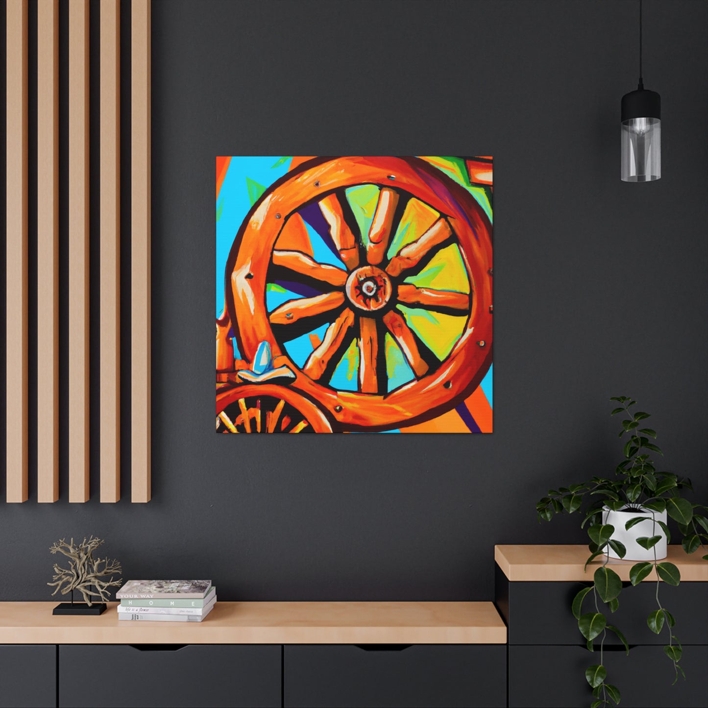 Wagon Wheel Art Deco - Canvas