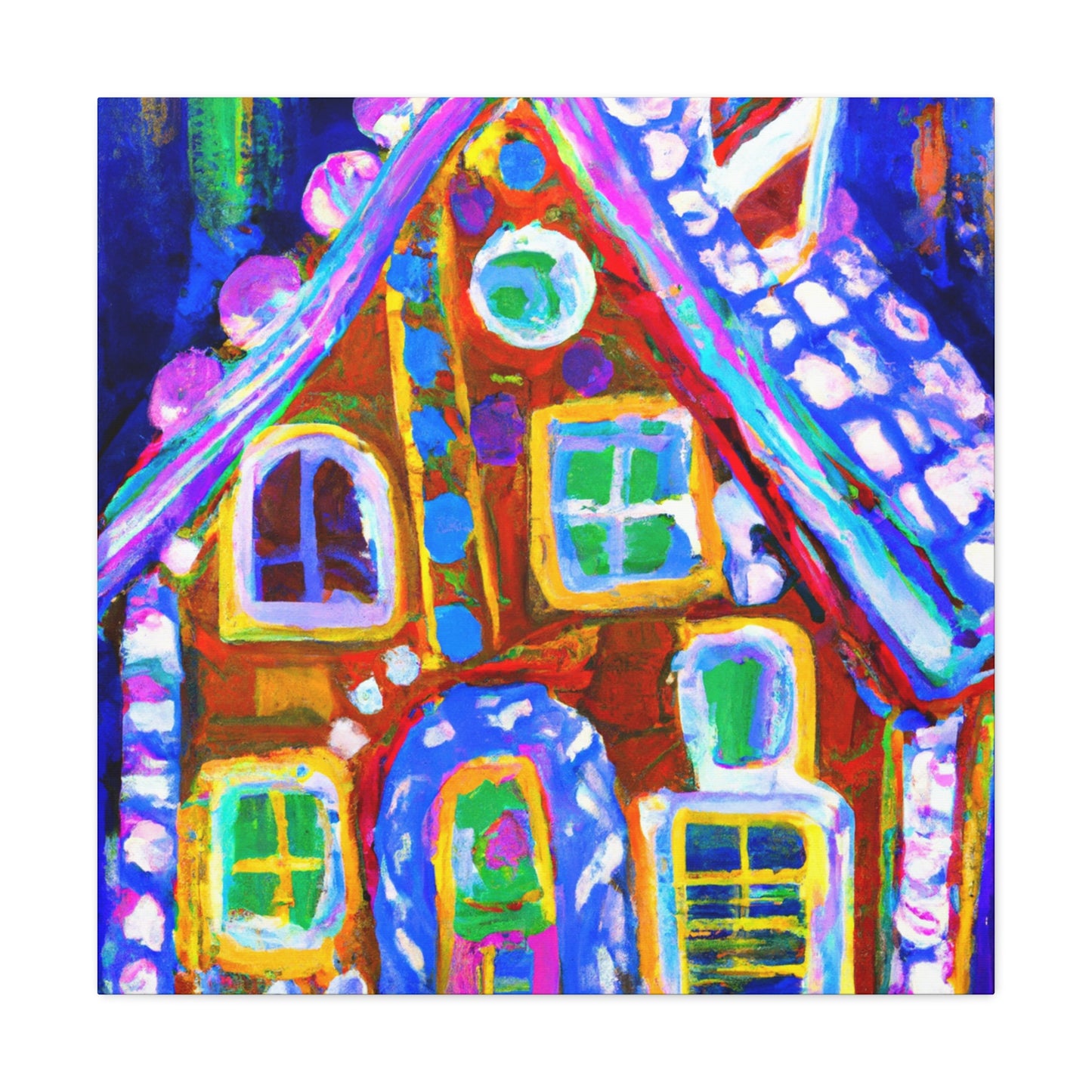 Gingerbread House Dreaming - Canvas