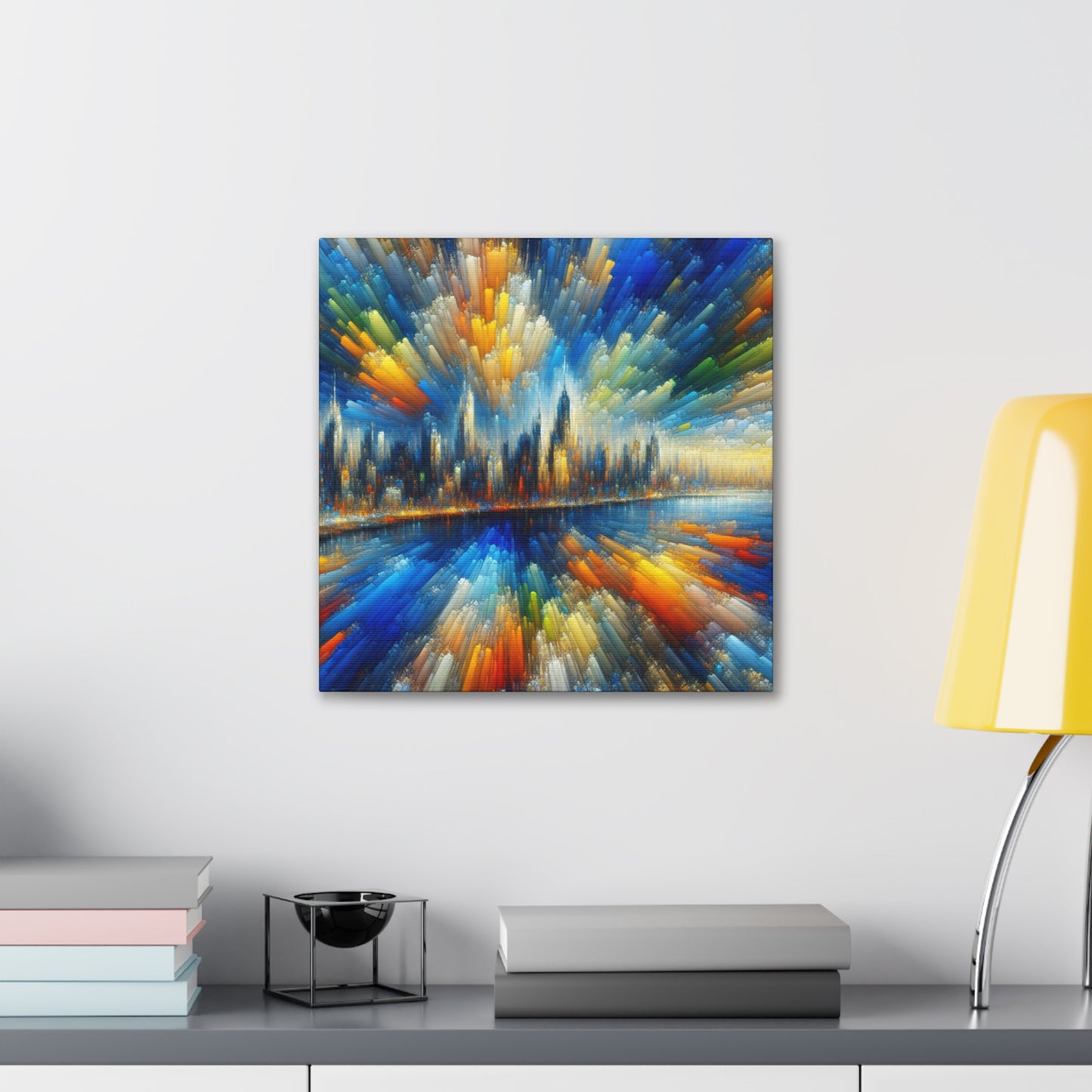 "Vibrant Metropolis Symphony" - Canvas