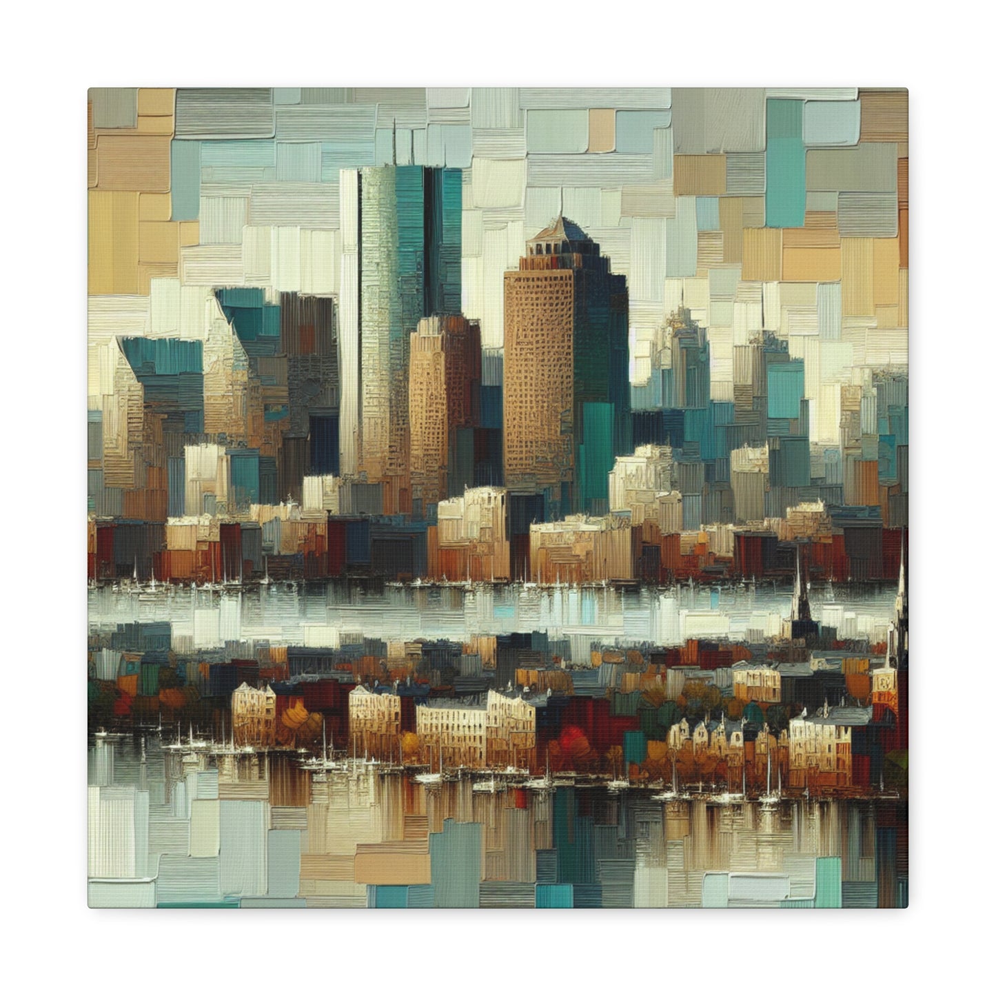 "Harbor Hues of Boston" - Canvas