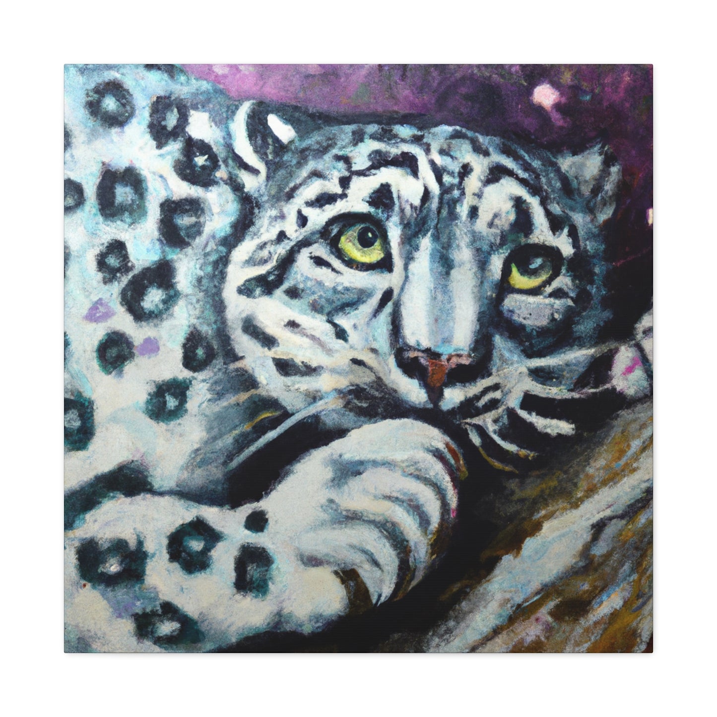 Snow Leopard Surrealism - Canvas