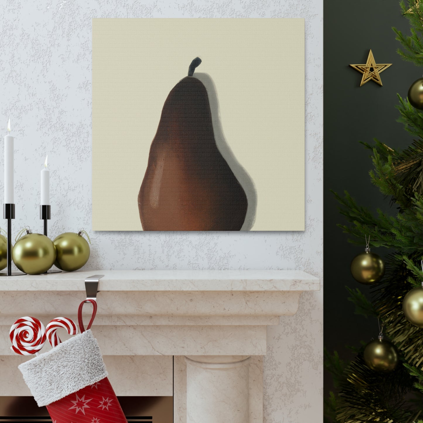 "Pear Minimalism Abstraction" - Canvas