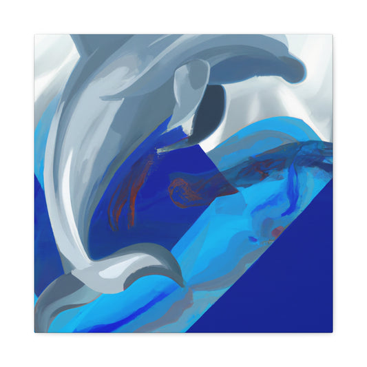 Dolphin's Fluid Expression - Canvas