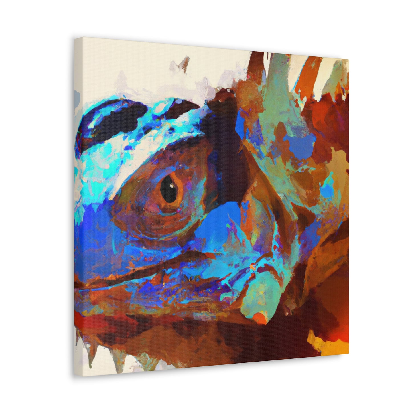 Iguanas at Sunset. - Canvas