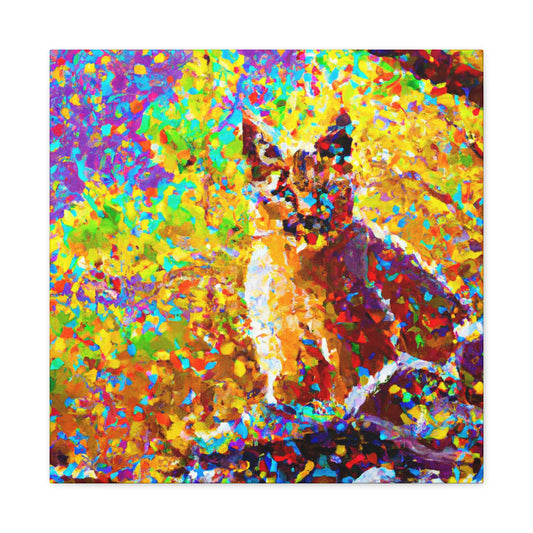 "Cougar in Pointillism" - Canvas