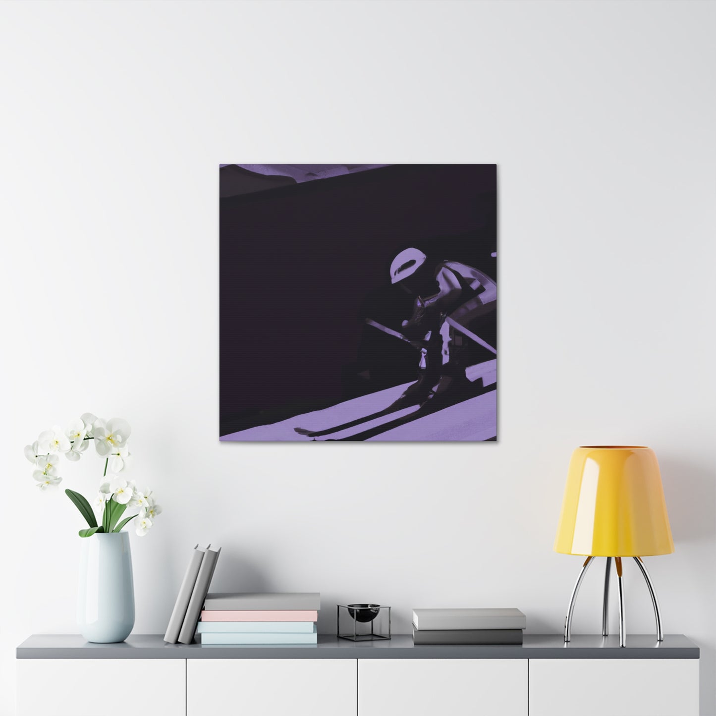 "Skiing Down the Slope" - Canvas