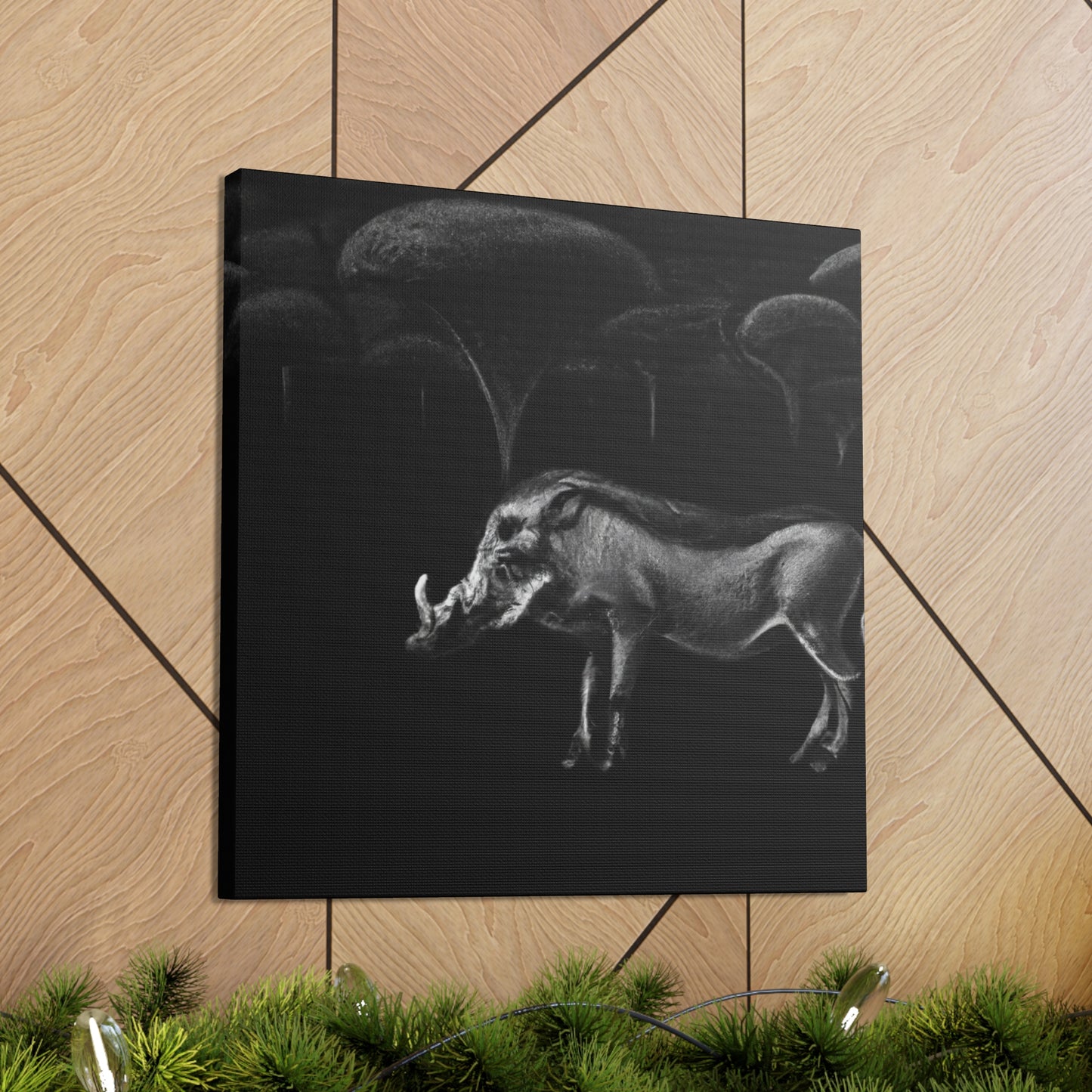 "Warthog In Art Deco" - Canvas